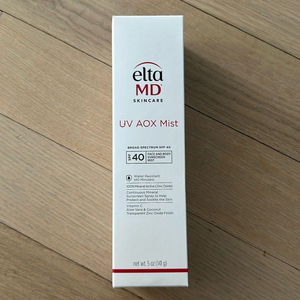 NEW EltaMD UV AOX Mist SPF 40 100%mineral active sunscreen